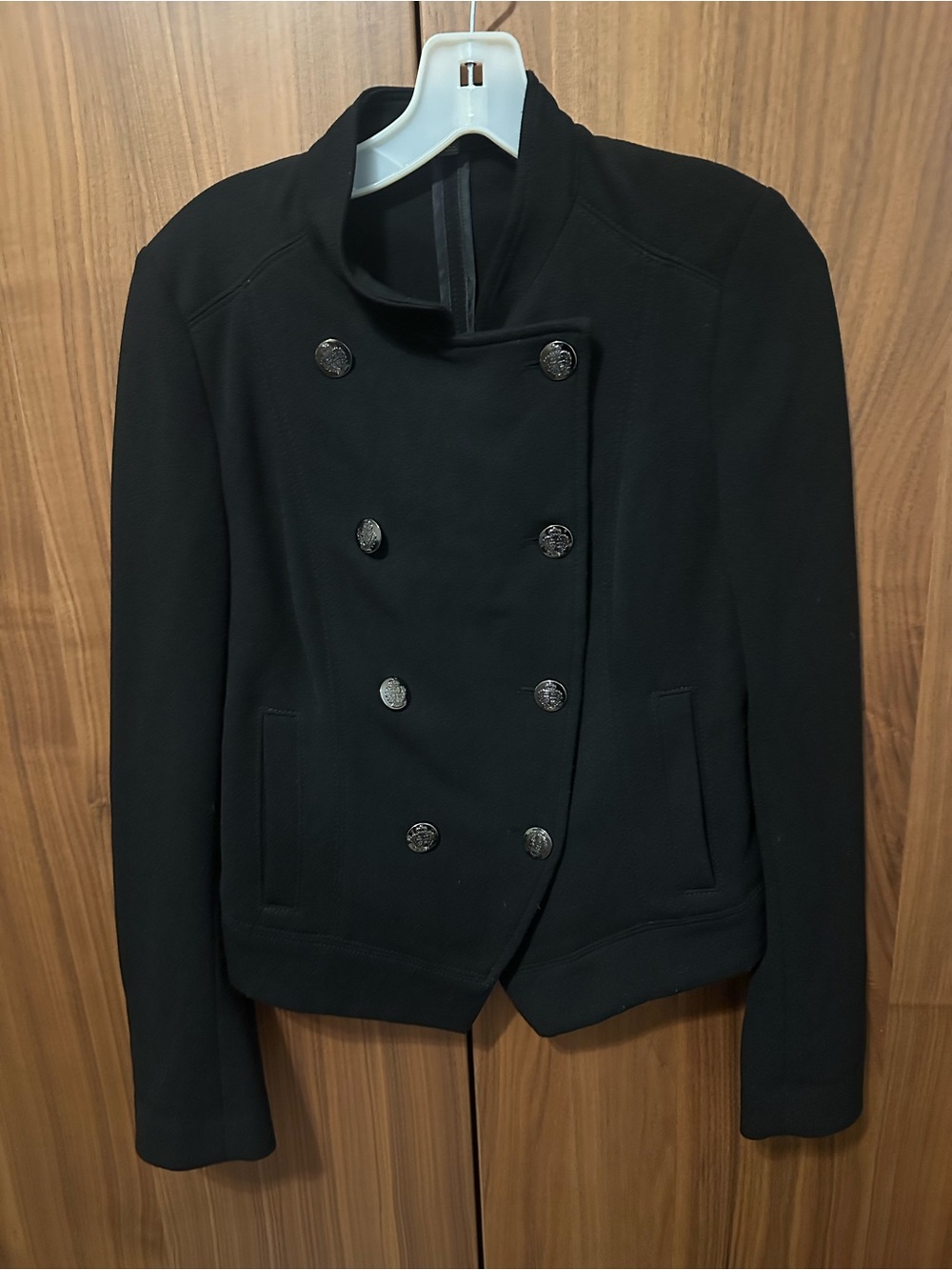 Express Black Double-Breasted Pea Coat